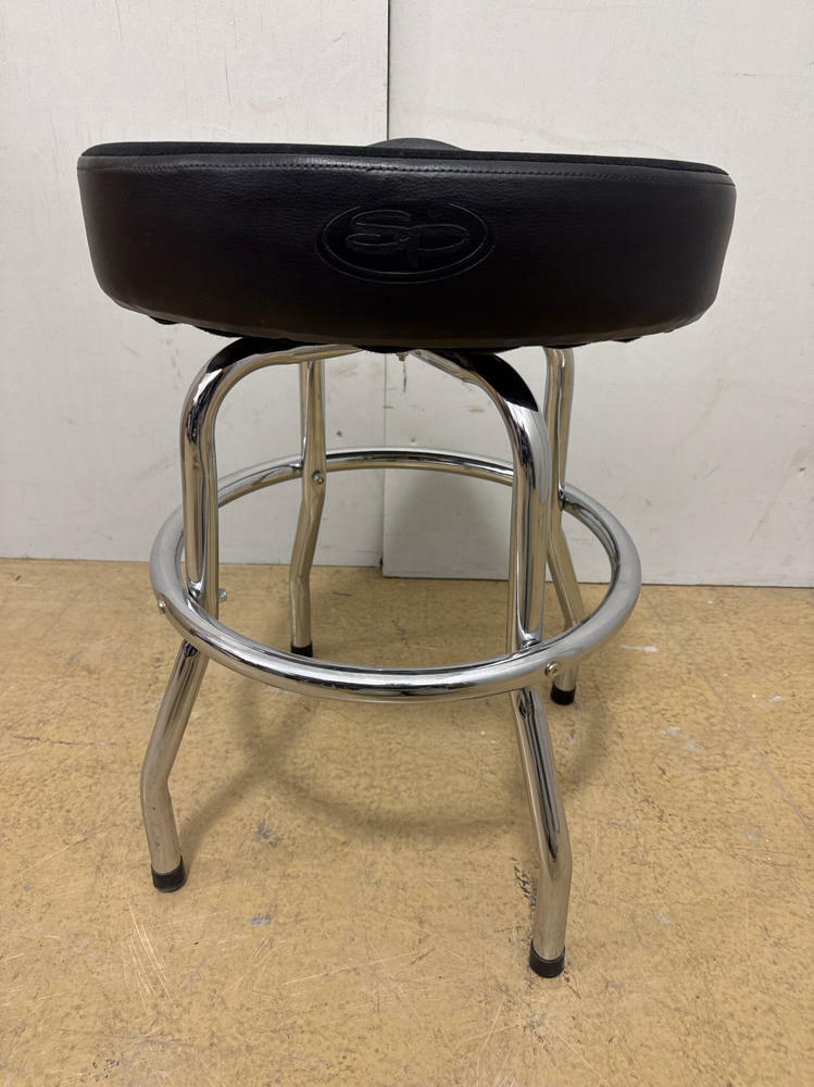 Pair of Guitarist Saddle Stool / Small Black Swivel Stools - Unique Stools - Good
