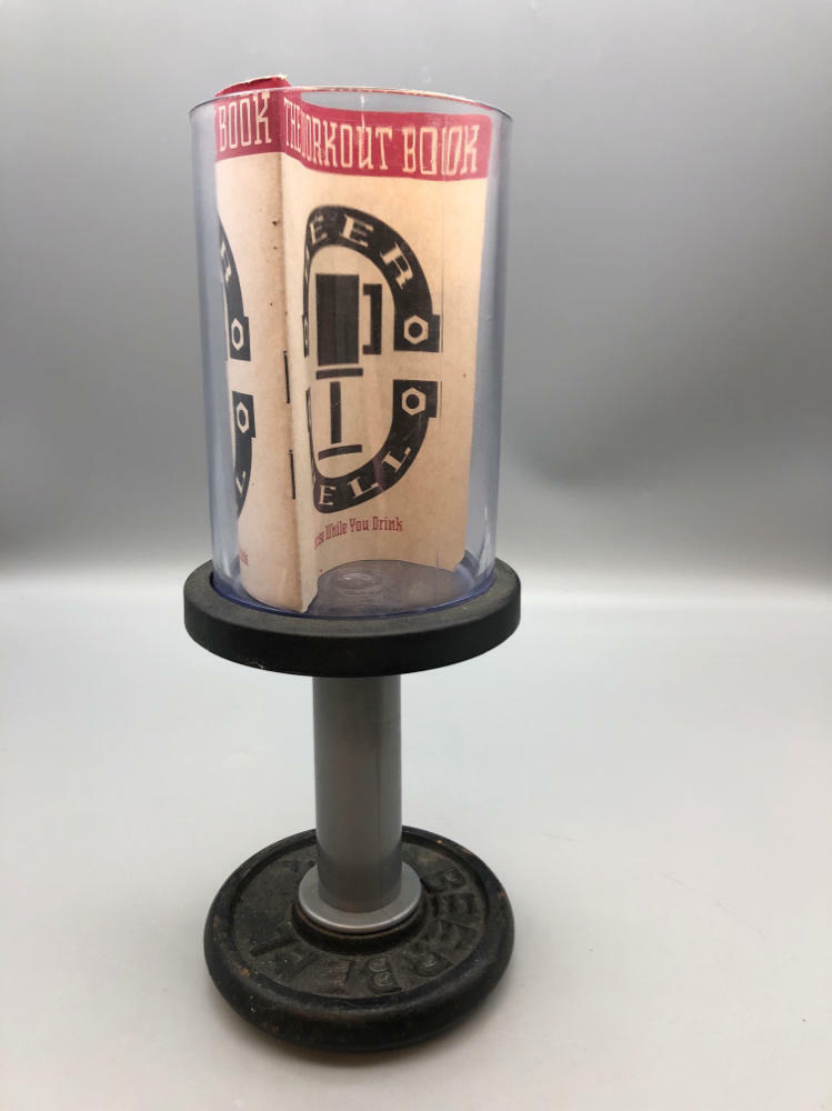 Vintage Beerbell Beer Mug Exercise While You Drink 1980s Curl Barbell - Beerbell - Good