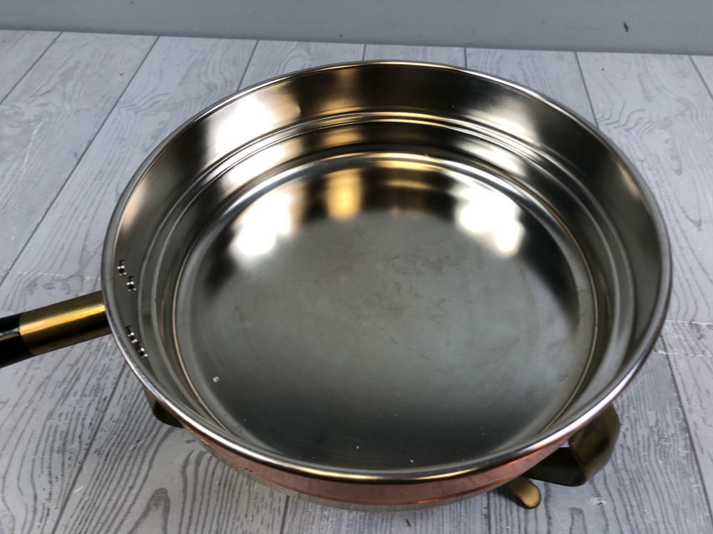 Vintage Copper and Brass Chafing Dish Set - Copper Food Warmer and Buffet Server - Good