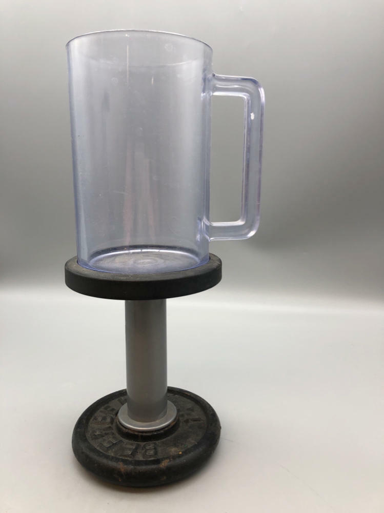 Vintage Beerbell Beer Mug Exercise While You Drink 1980s Curl Barbell - Beerbell - Good