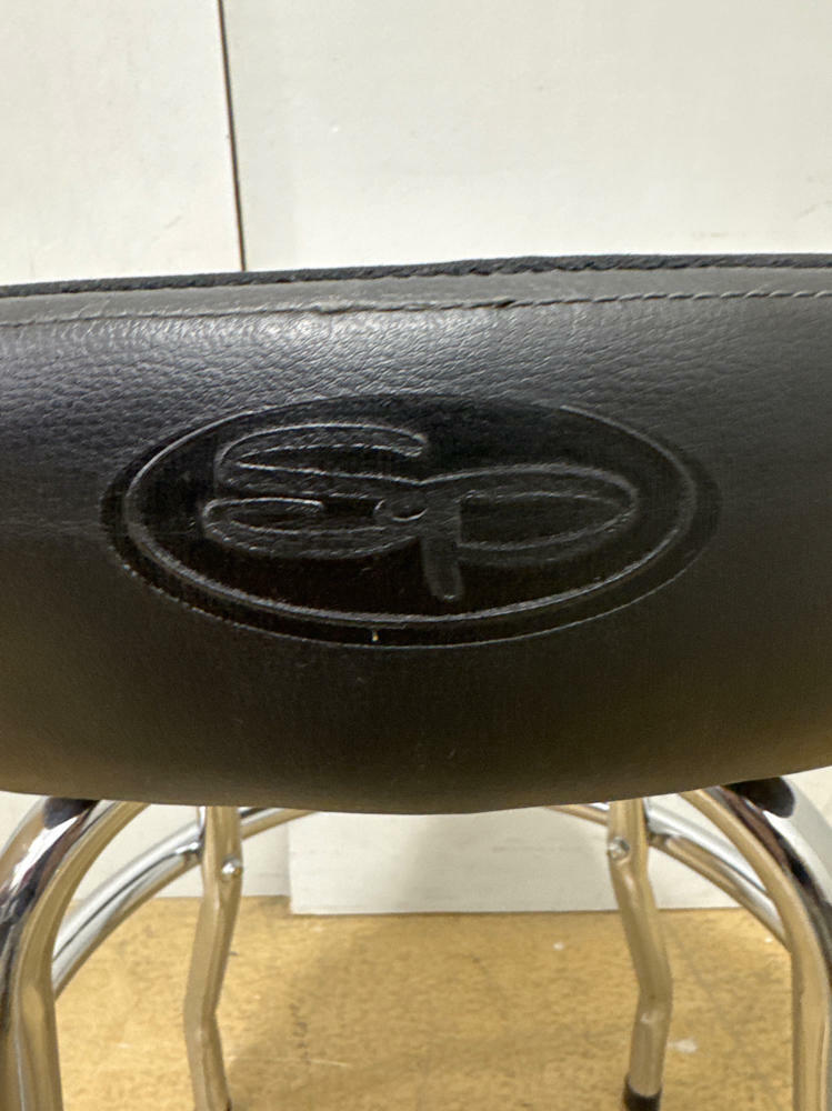 Pair of Guitarist Saddle Stool / Small Black Swivel Stools - Unique Stools - Good