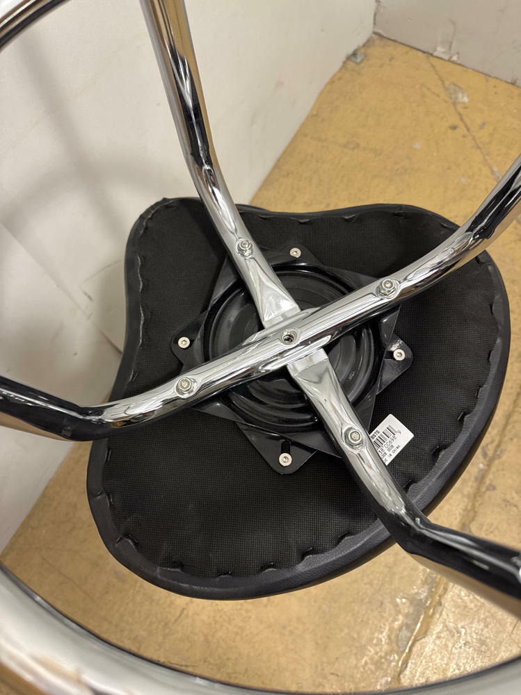 Pair of Guitarist Saddle Stool / Small Black Swivel Stools - Unique Stools - Good