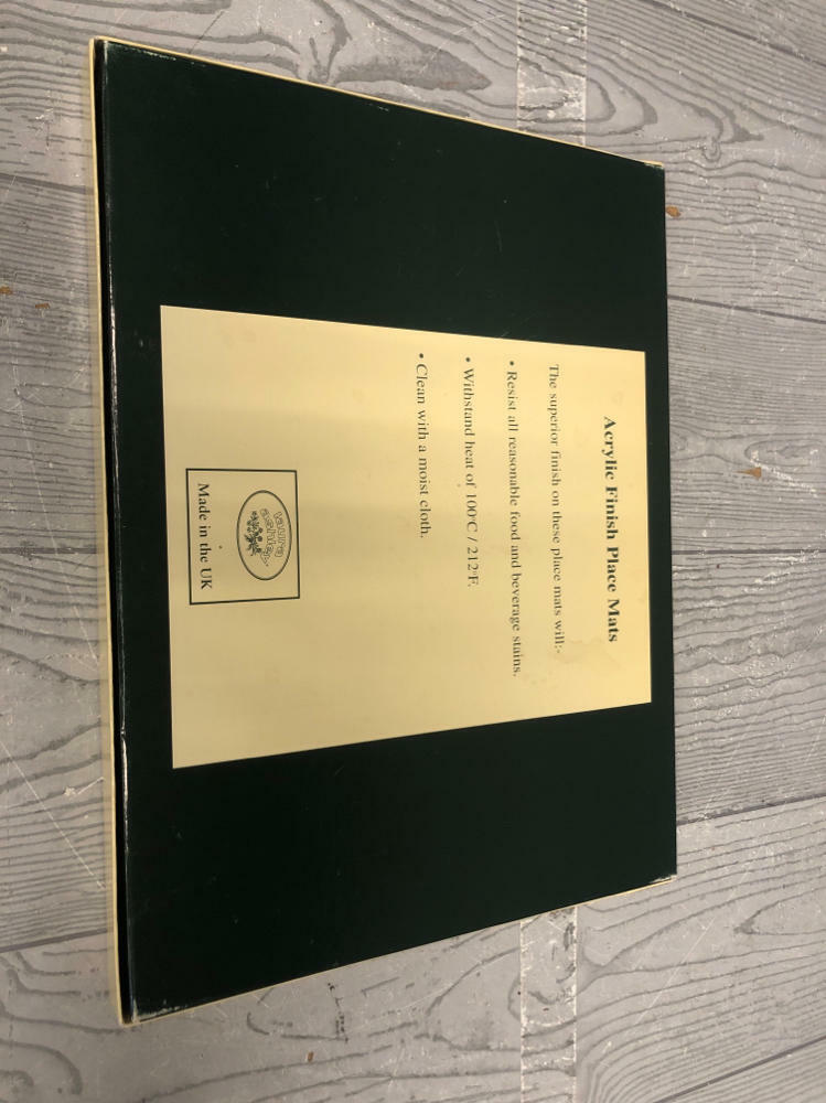 Set of 6 Laura Ashley Cork Placemats Heat Resistant, Durable, Easy Clean in Box - Good