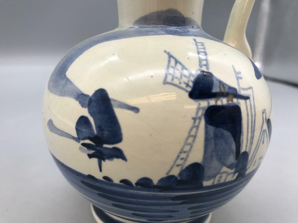 Vintage Holland Blue Delft Miniature Pitcher - Good