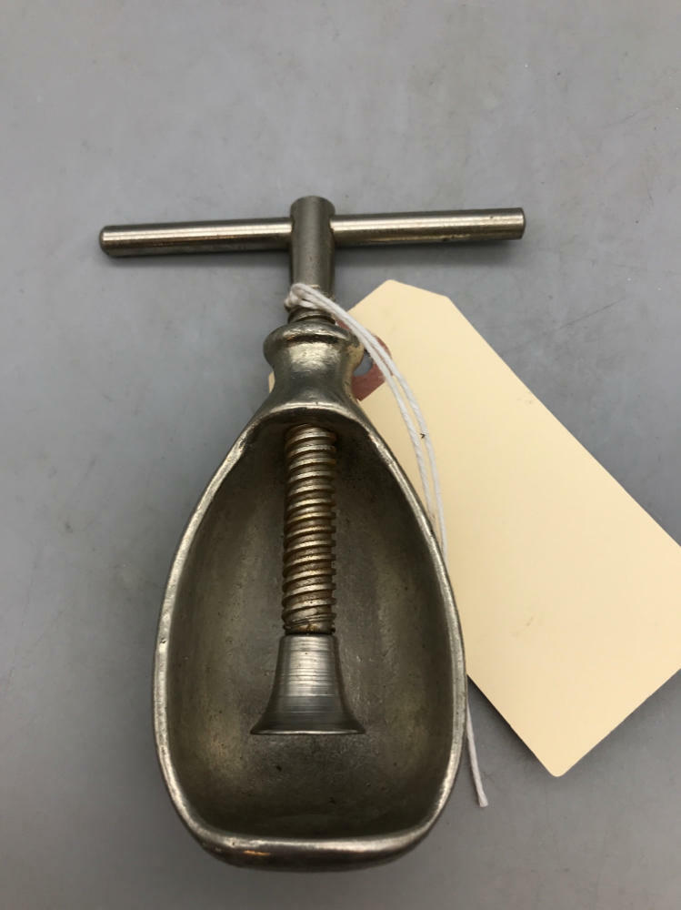 Vintage HMQ Nut Cracker Retro 1940s Farmhouse Henry Quackenbush - Silver - Very Good