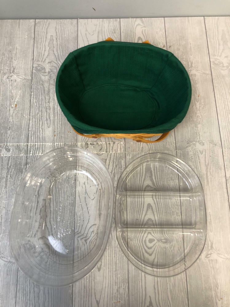 Longaberger XL 2004 Get-Together Basket With Plastic Lining Protector. - Good