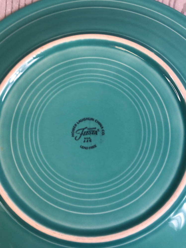 FIESTA Turquoise Blue Dining Set - 2 Bowls, 4 Lrg Plates, 1 Sm Plate - Good