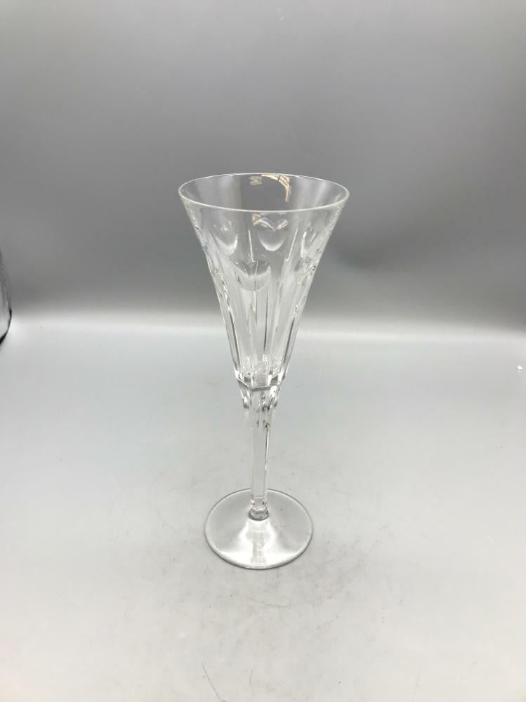 Waterford Millennium Love Fluted Champagne Glass Vintage Crystal Signed - Very Good