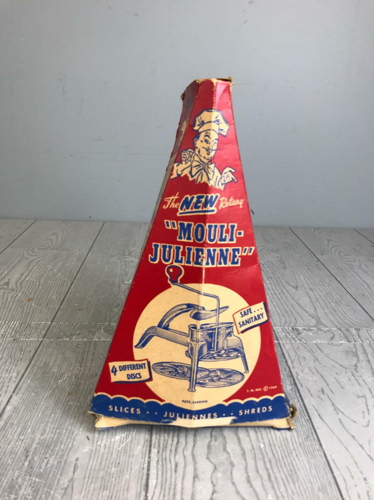 Vintage 1950s Moulinex Mouli Julienne Shredder / Can Opener - Open Box - Good