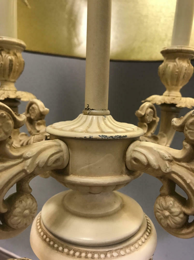 Pair of Large Vintage Lamps- 45" Tall- Three Graces Greek Goddesses on Bases - Good