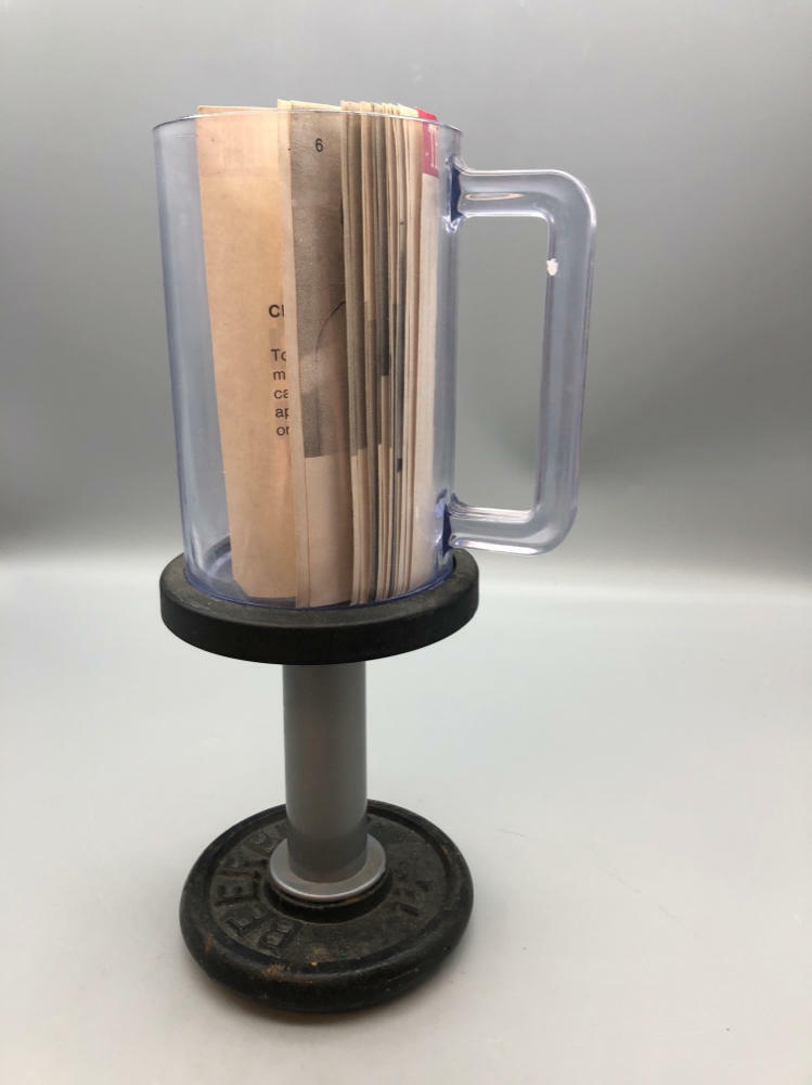 Vintage Beerbell Beer Mug Exercise While You Drink 1980s Curl Barbell - Beerbell - Good