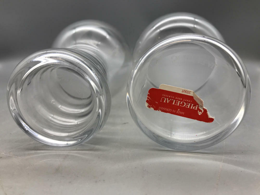 Two Spiegelau Clear Glass Beer Goblet/Glasses from Germany