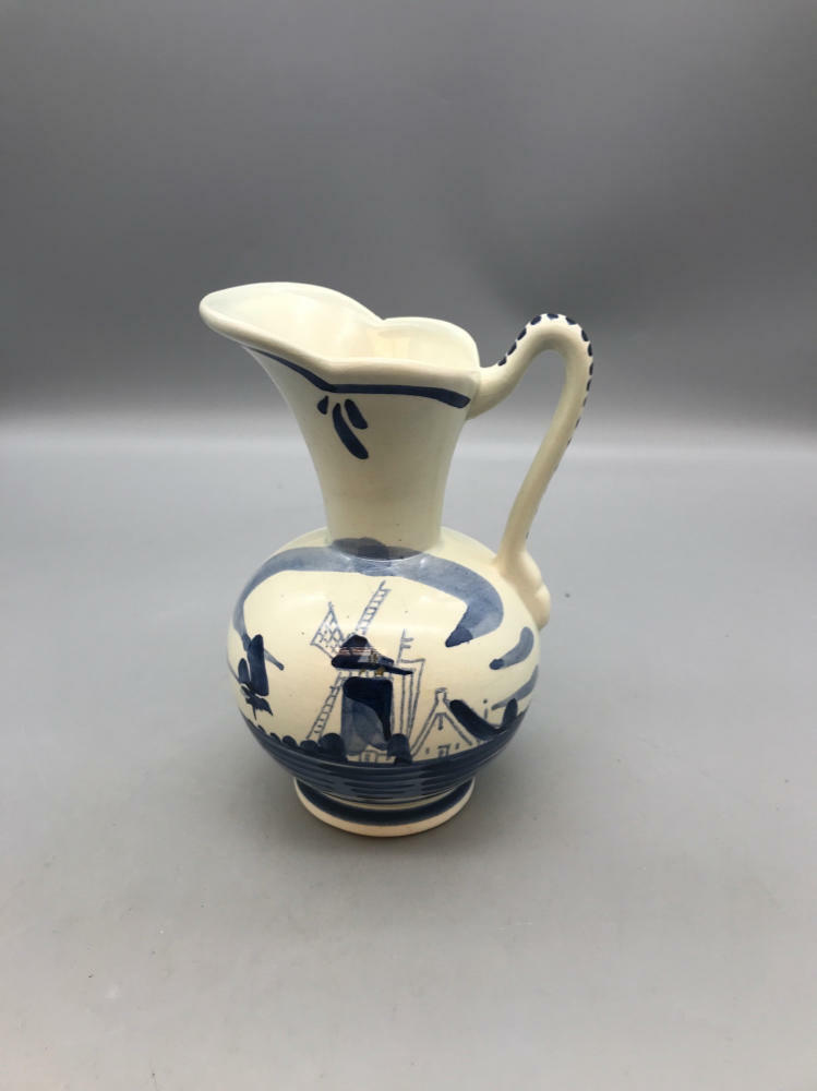 Vintage Holland Blue Delft Miniature Pitcher - Good