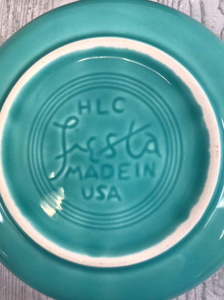 FIESTA Turquoise Blue Dining Set - 2 Bowls, 4 Lrg Plates, 1 Sm Plate - Good