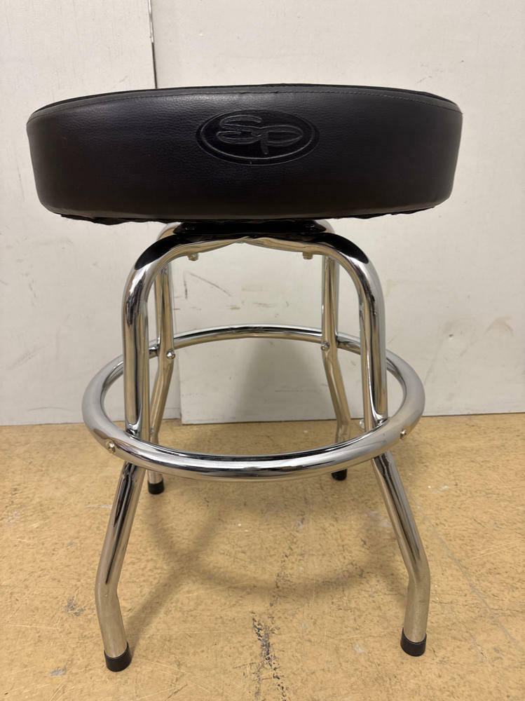 Pair of Guitarist Saddle Stool / Small Black Swivel Stools - Unique Stools - Good