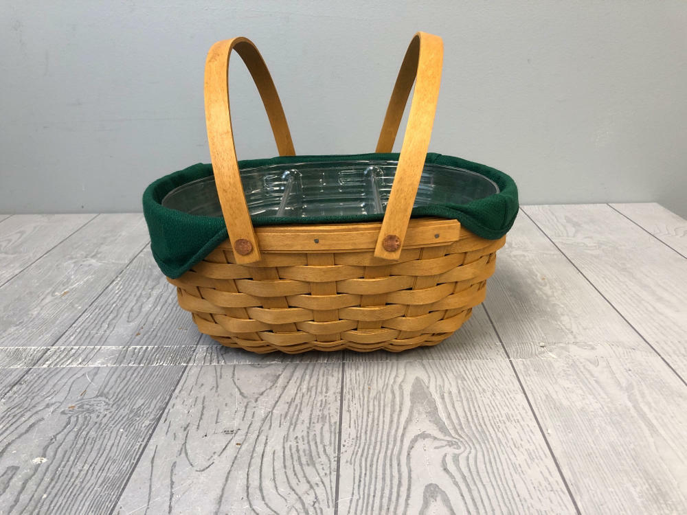 Longaberger XL 2004 Get-Together Basket With Plastic Lining Protector. - Good