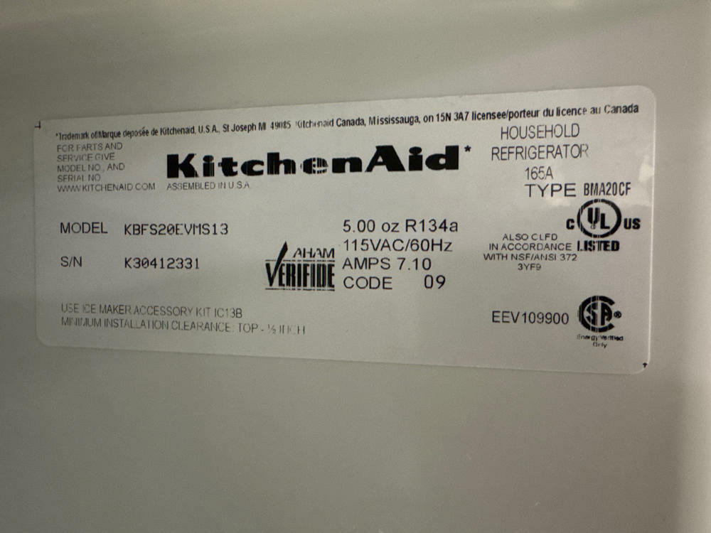 20 cu. ft. 36-In. Width Counter Depth French Door Refrigerator Interior Dispense - Good