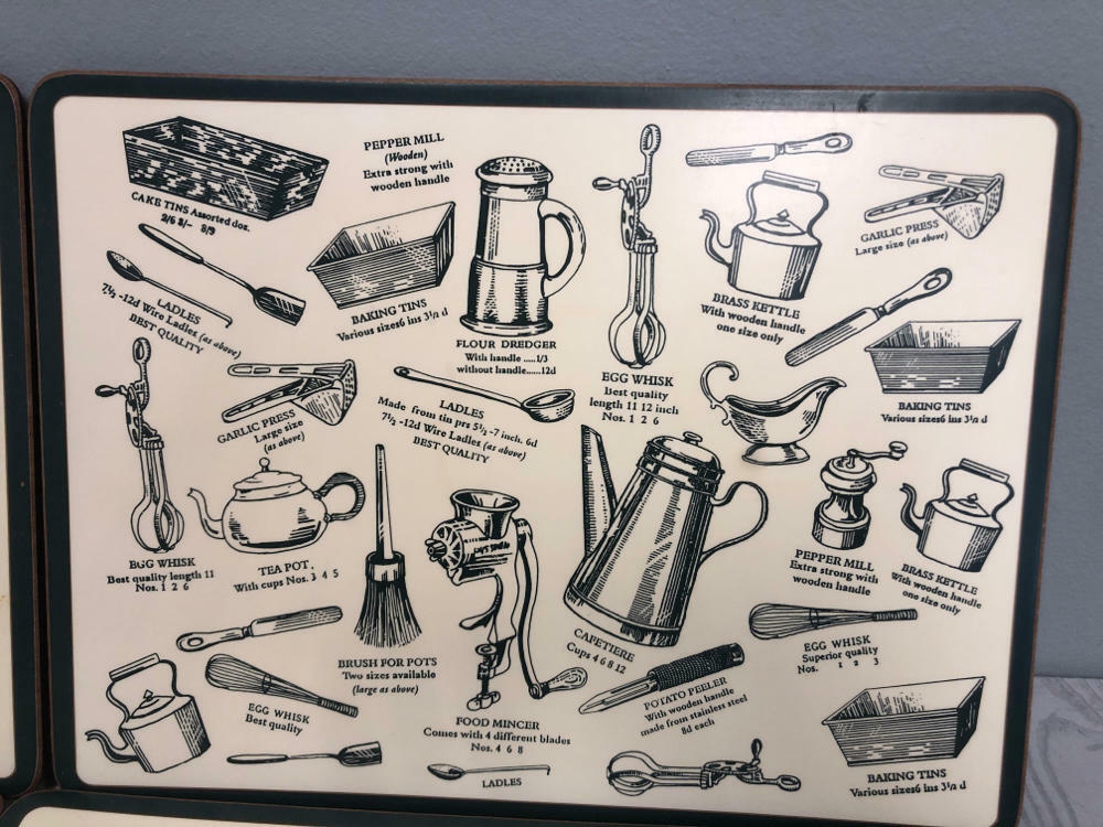 Set of 6 Laura Ashley Cork Placemats Heat Resistant, Durable, Easy Clean in Box - Good