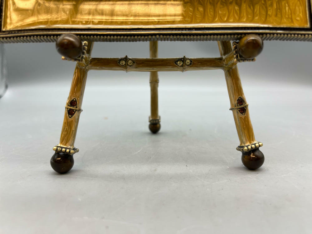 Olivia Riegel 4x4 Frame With Easel Bronze & Mustard - Very Good