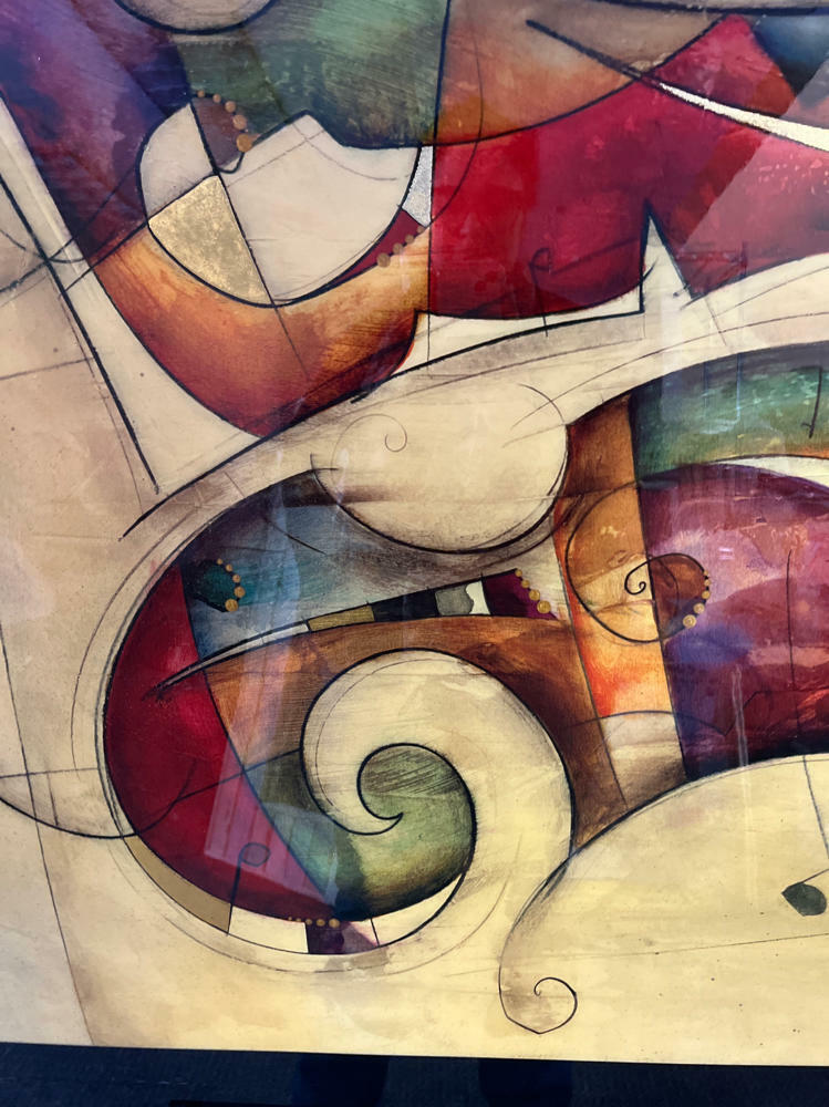 HUGE!!! Eric Waugh (American b. 1963) "Dance" Framed Print on Lacquer - Good