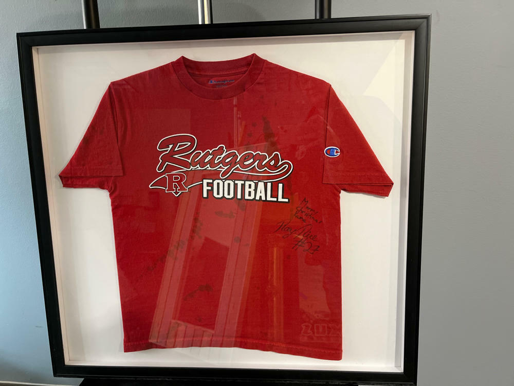 Ray Rice Autographed Rutgers Scarlet Knights Mini Football Jersey Ravens