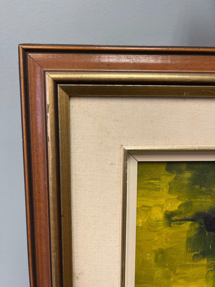 "City Landscape" Signed by Ursula Ossenberg, 1983 Abstract Muti-Color #0583 - Good