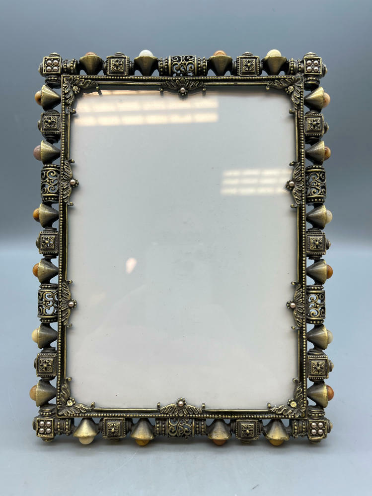 Olivia Riegel Beaded Bronze Frame 5x7 Photos - Good