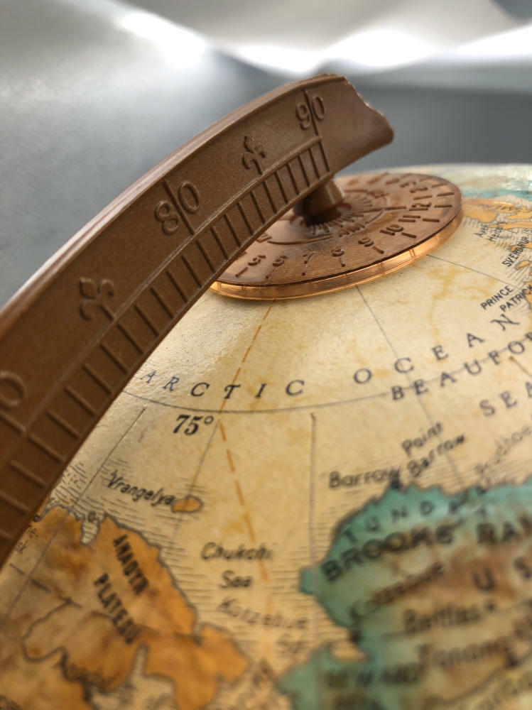 Vintage Raised Relief Globe World Classic "Replogle" Includes USSR Leroy Tolman - Good