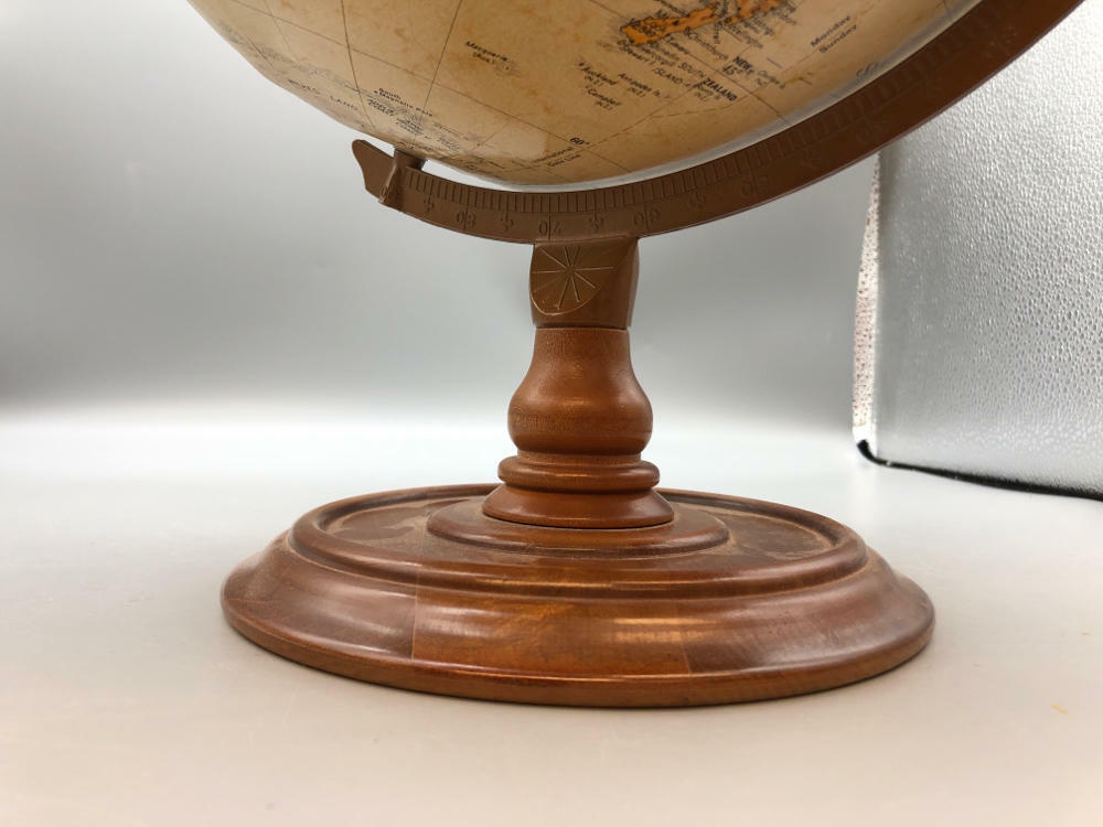 Vintage Raised Relief Globe World Classic "Replogle" Includes USSR Leroy Tolman - Good