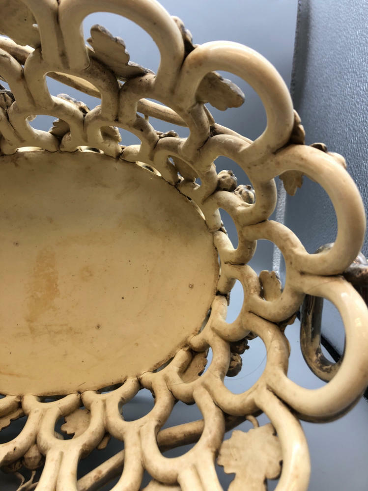 RARE!!! Antique Oval Jardiniere Cup by Faïence De Langeais Bowl - Good