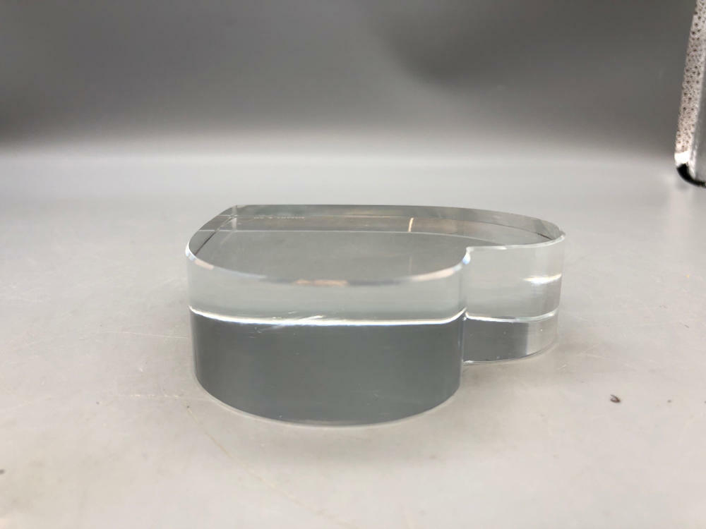 Clear Glass Heart Shaped Paper Weight - Good