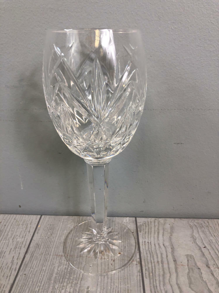 Set of 6 Full Lead Tyrone Crystal Wine Glasses in Original Packaging
