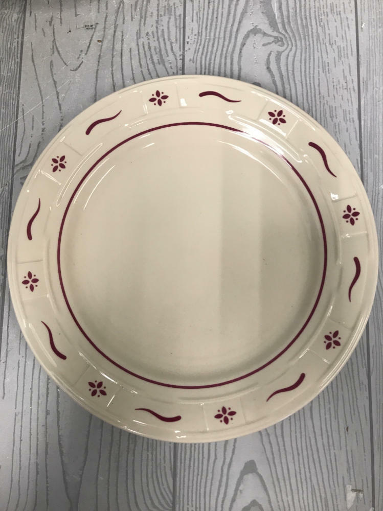 Set of 5 Longaberger Serving Bowl, Plate, & 3 Bowls Woven Traditions Red - Good