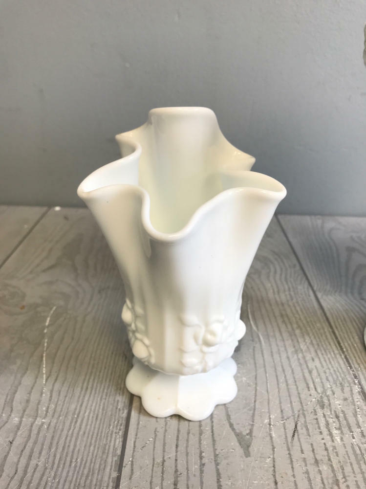 Wow!!! Lot of 24 Pieces of Assorted Sets & Styles of Milk Glass - Good