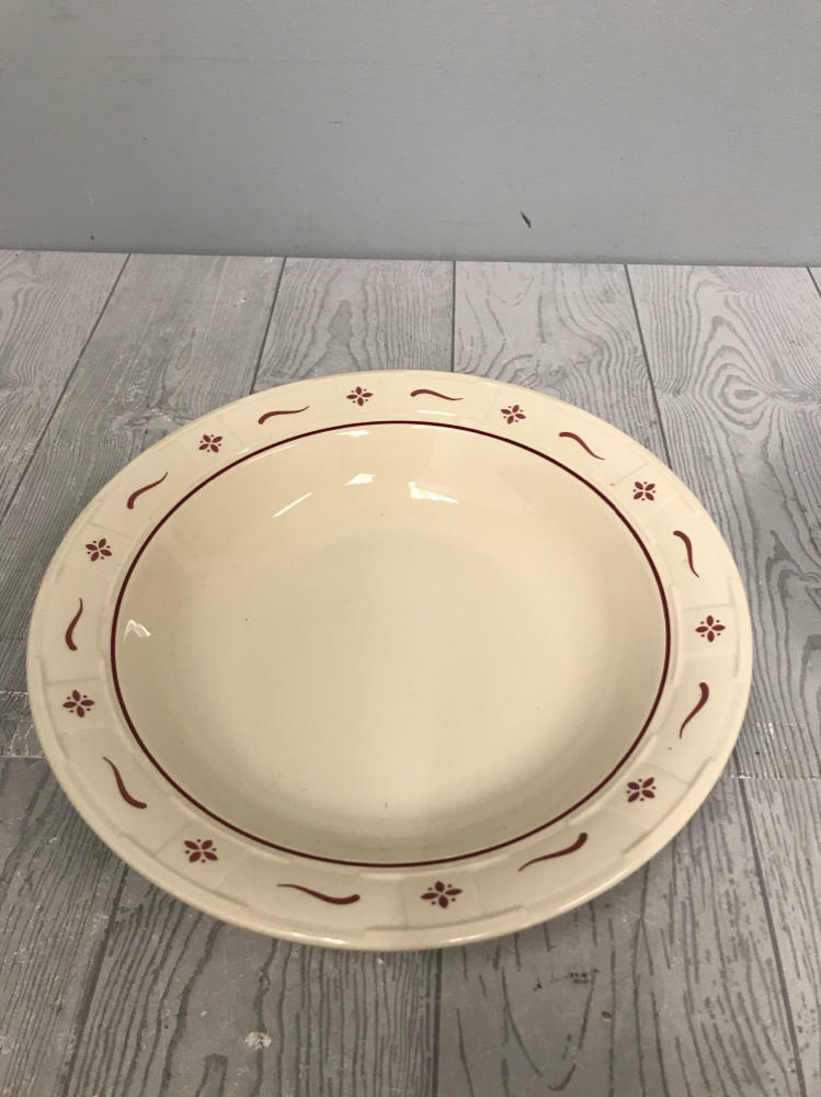 Set of 5 Longaberger Serving Bowl, Plate, & 3 Bowls Woven Traditions Red - Good