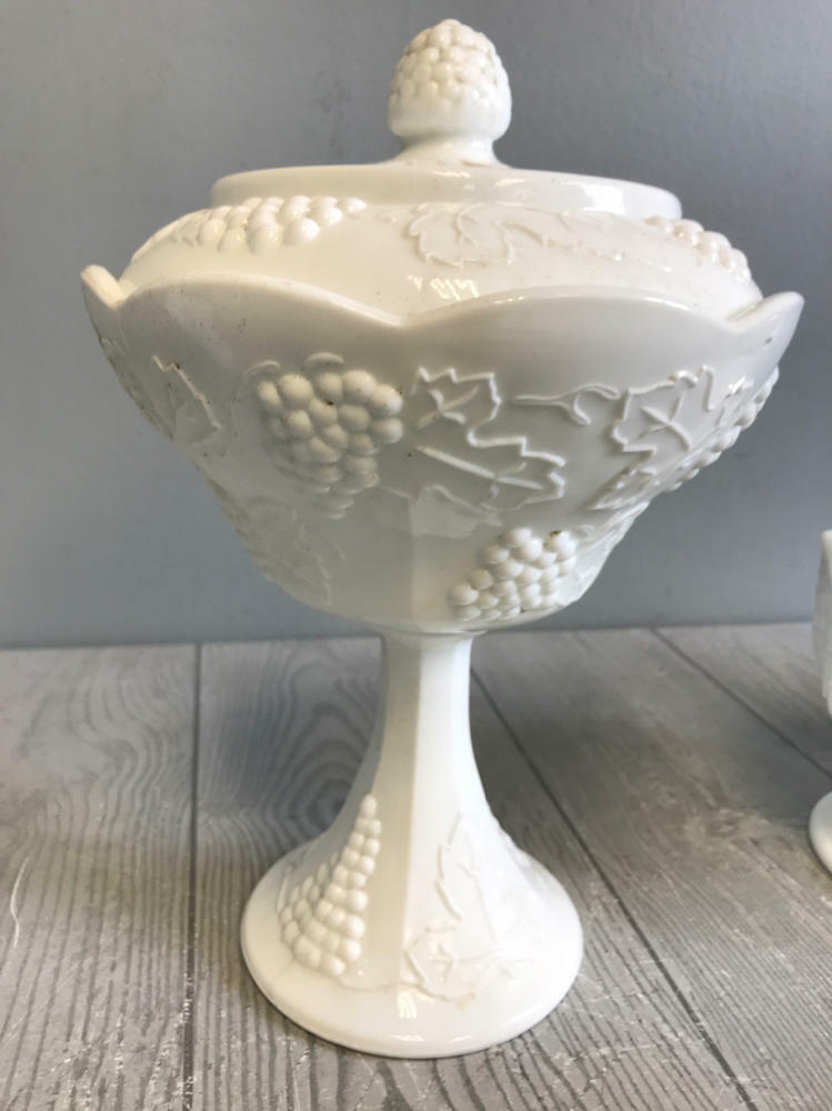 Wow!!! Lot of 24 Pieces of Assorted Sets & Styles of Milk Glass - Good