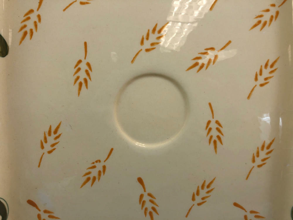 Gourmet by Fitz & Floyd "Homestead" Serving Dish Tray Platter Floral Red Yellow - Good