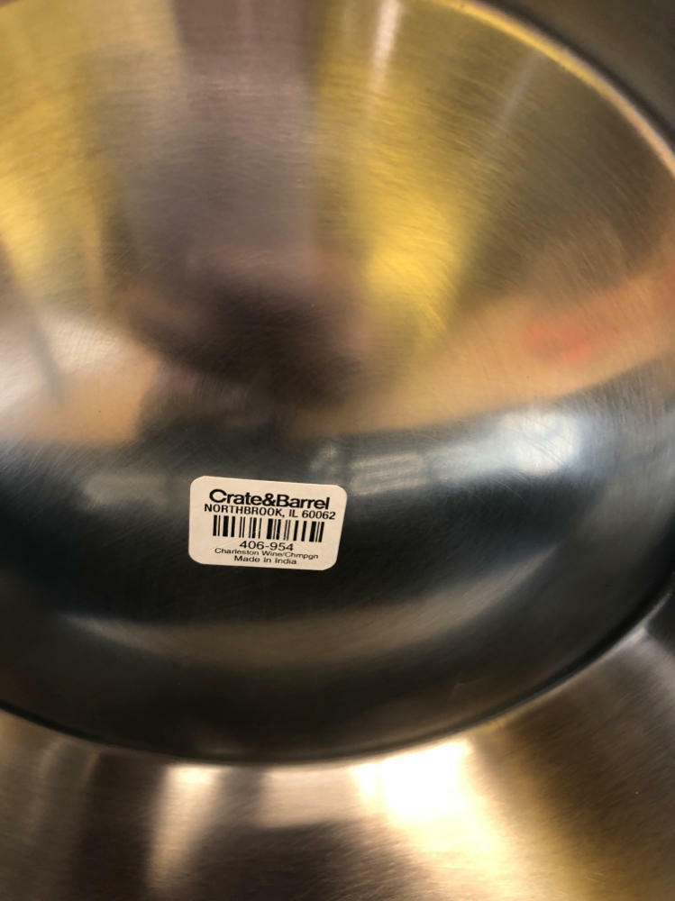 Crate & Barrel Easton Wine/Champagne Bucket - Like New
