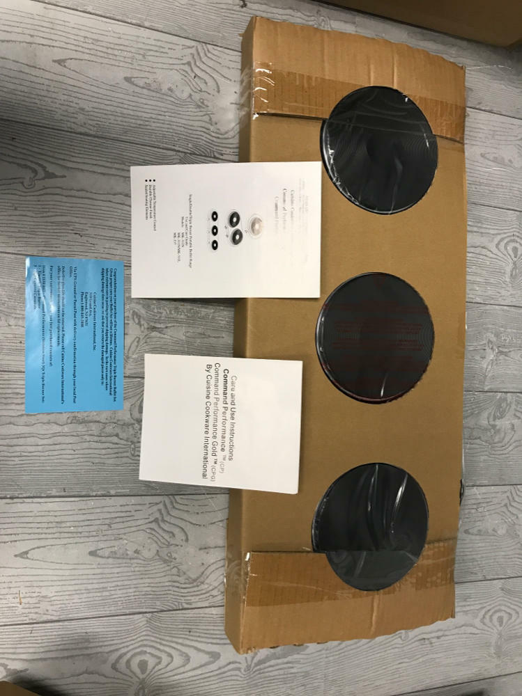 Command Performance Triple Burner Set 3 Lidded Stainless Steel Pots New In Box - Like New