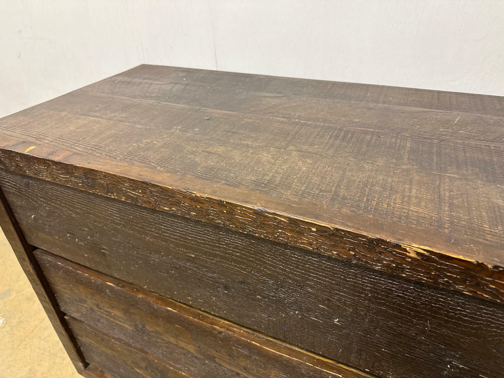 Rustic Natural Solid Dark Wood Dresser and Nightstand - 3 Drawer Dresser - Good
