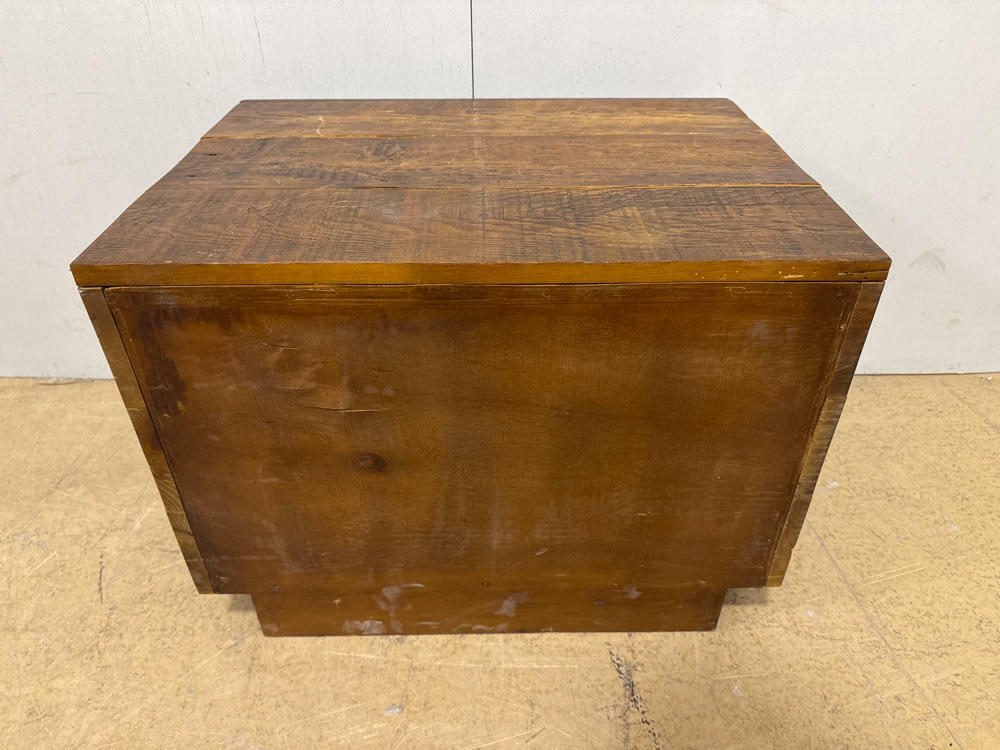 Rustic Natural Solid Dark Wood Dresser and Nightstand - 3 Drawer Dresser - Good