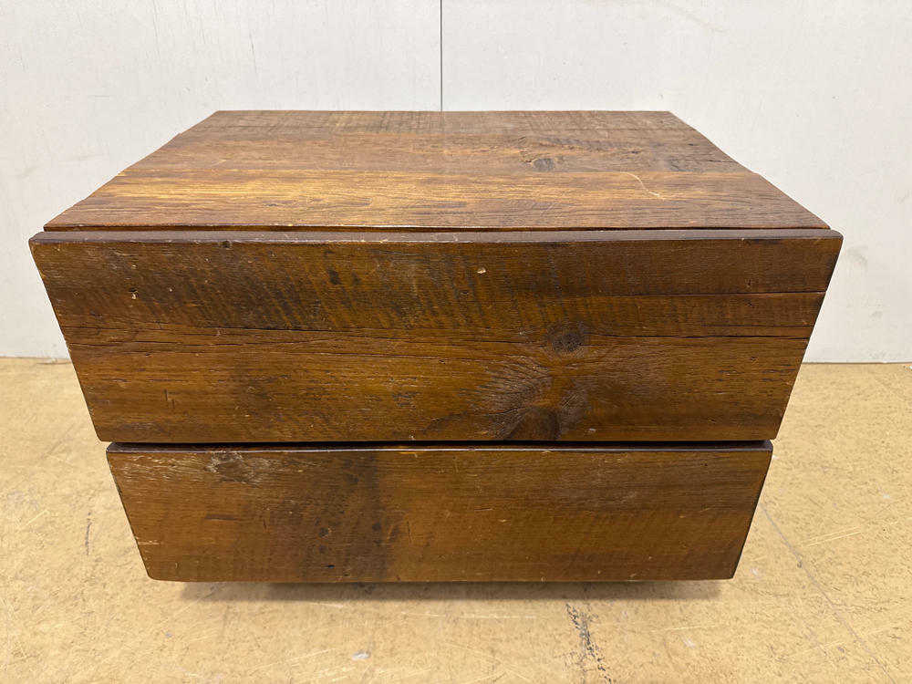 Rustic Natural Solid Dark Wood Dresser and Nightstand - 3 Drawer Dresser - Good