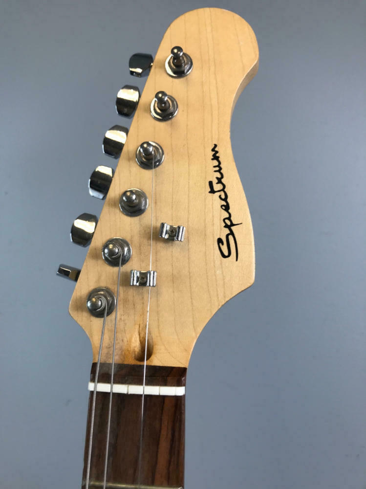 Spectrum S-style Guitar - Black Solid Body Electric Guitar - String Instrument - Good