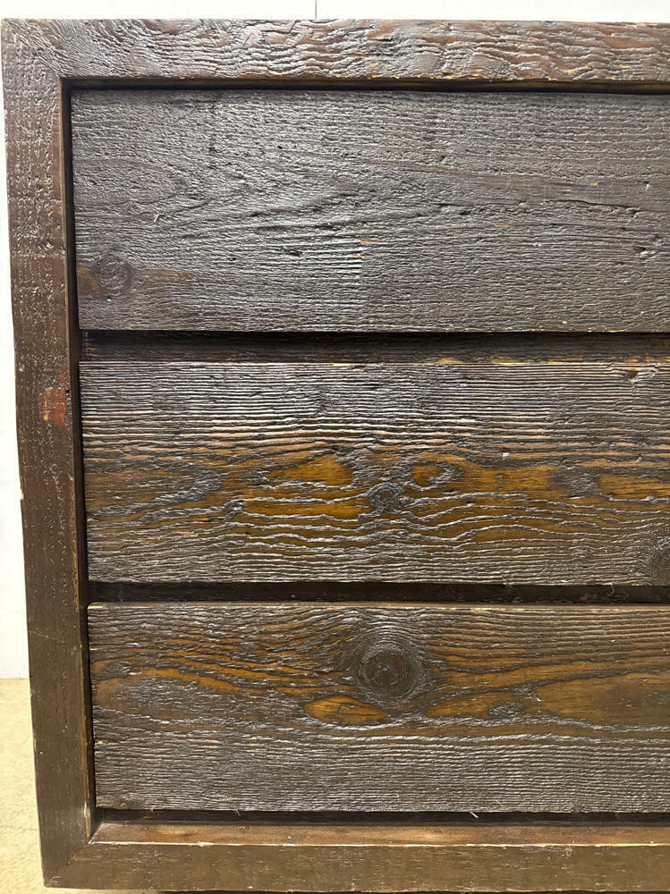 Rustic Natural Solid Dark Wood Dresser and Nightstand - 3 Drawer Dresser - Good