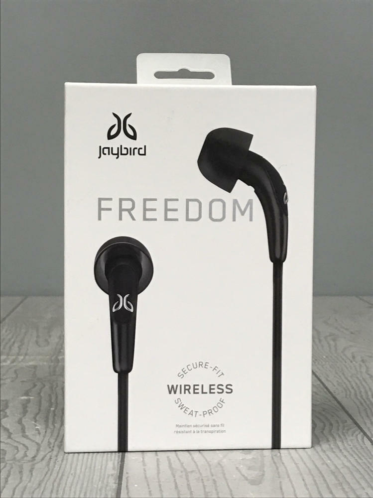 NIB Jaybird Freedom Wireless In-Ear Sport Headphones-Black-Sweatproof-Bluetooth