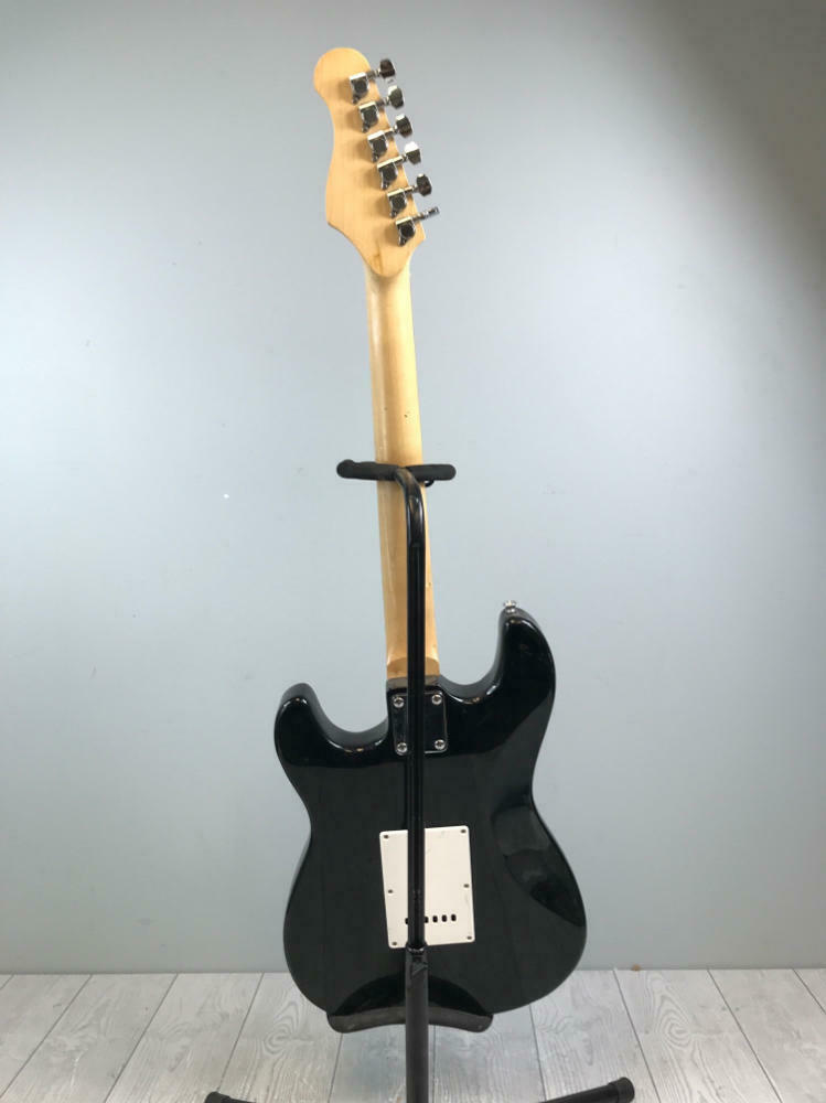 Spectrum S-style Guitar - Black Solid Body Electric Guitar - String Instrument - Good