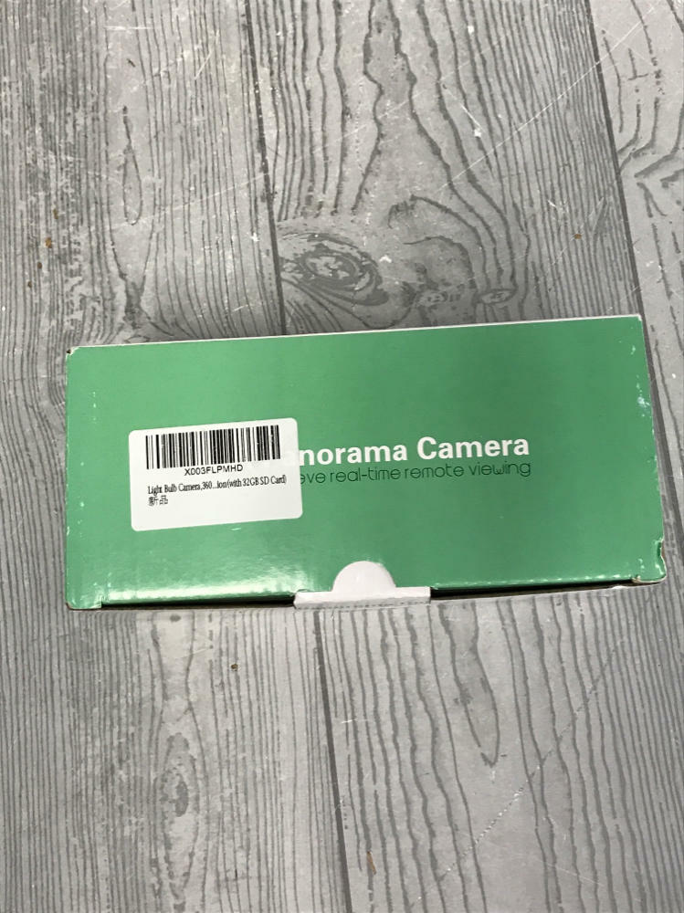 Wifi Panorama Camera Light Bulb 360 Wireless Security - Manual and Accessories - Like New