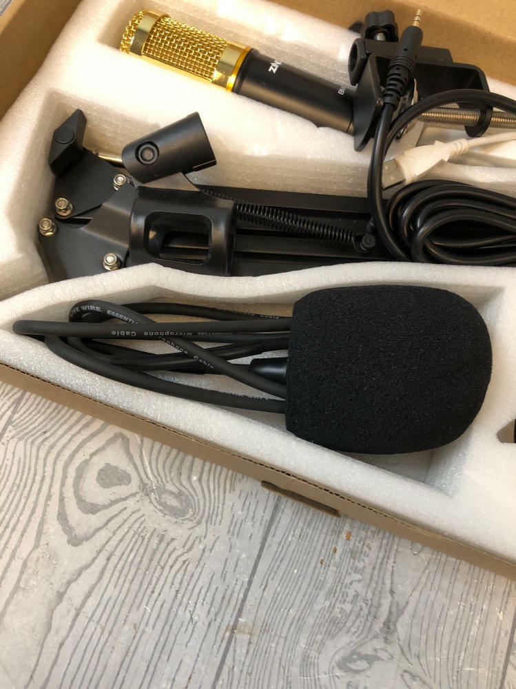 ZINGYOU Microphone Set Model: BM-800 Condenser - Colors Gold & Black - NIB