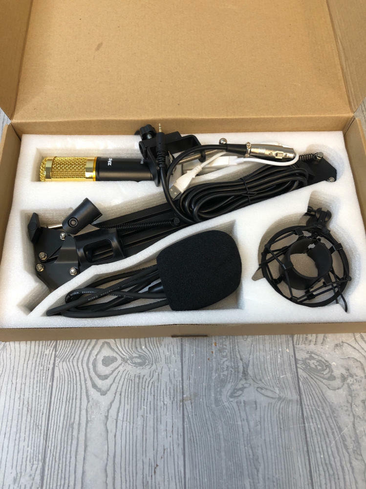 ZINGYOU Microphone Set Model: BM-800 Condenser - Colors Gold & Black - NIB