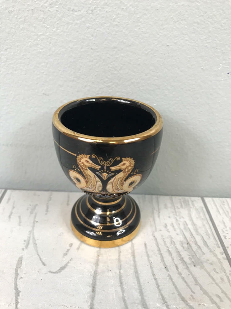 STRIGOS 24K Gold Greek Gods Designs Mini Goblet Collectible- Hand Made in Greece - Like New